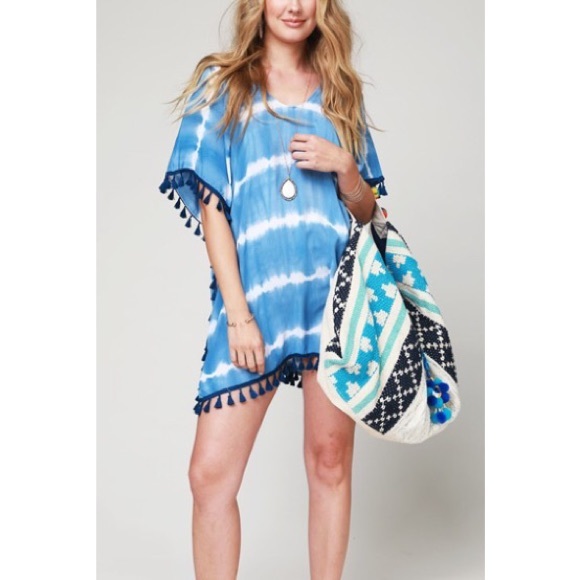 Tassel Tie Dye Beach Cover Up - Picture 4 of 4